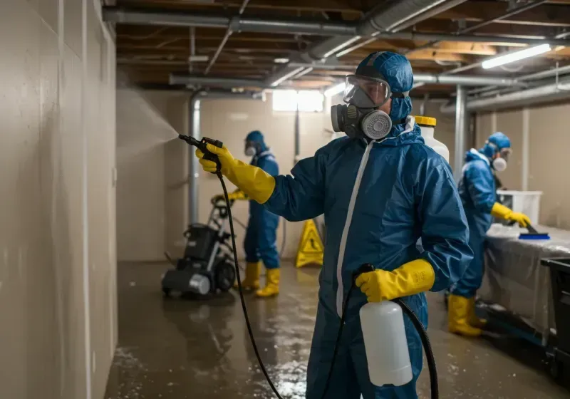 Basement Sanitization and Antimicrobial Treatment process in Meade County, KY