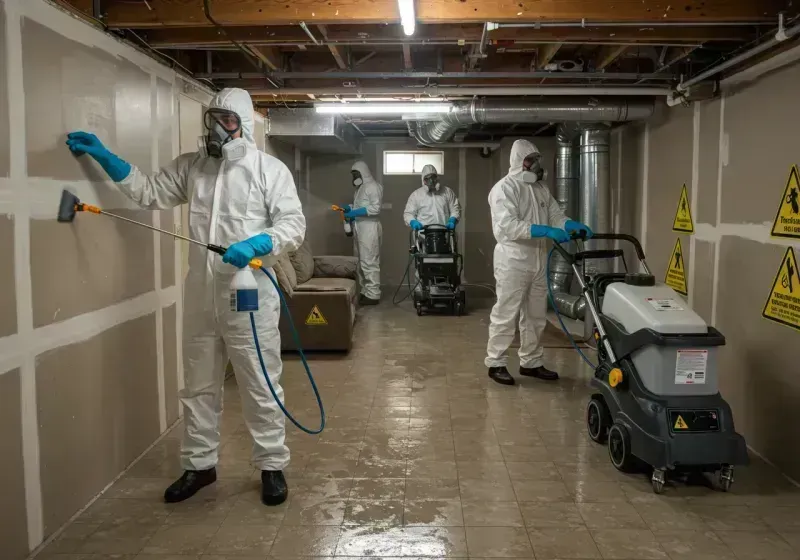 Basement Moisture Removal and Structural Drying process in Meade County, KY